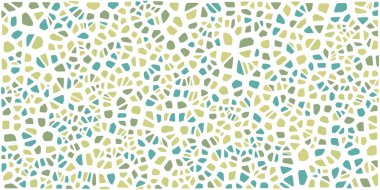 Vitray renkli voronoi fileto, vektör soyut ile. Düzensiz hücre arka plan deseni. 2D geometrik şekiller kılavuz. En boy oranı 2:1