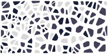 Vitray renkli voronoi fileto, vektör soyut ile. Düzensiz hücre arka plan deseni. 2D geometrik şekiller kılavuz. En boy oranı 2:1