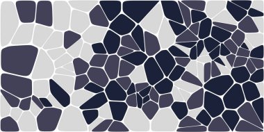 Vitray renkli voronoi fileto, vektör soyut ile. Düzensiz hücre arka plan deseni. 2D geometrik şekiller kılavuz. En boy oranı 2:1