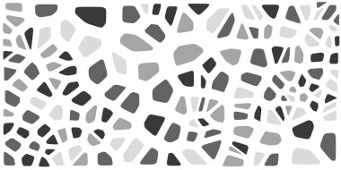 Vitray renkli voronoi fileto, vektör soyut ile. Düzensiz hücre arka plan deseni. 2D geometrik şekiller kılavuz. En boy oranı 2:1