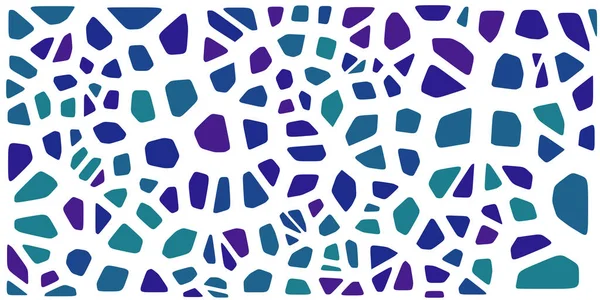 Vitray renkli voronoi fileto, vektör soyut ile. Düzensiz hücre arka plan deseni. 2D geometrik şekiller kılavuz. En boy oranı 2:1