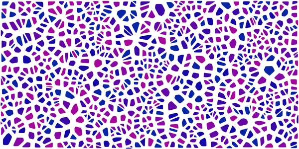 Vitray renkli voronoi fileto, vektör soyut ile. Düzensiz hücre arka plan deseni. 2D geometrik şekiller kılavuz. En boy oranı 2:1