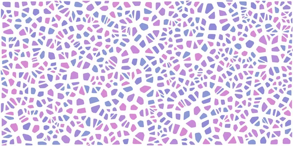 Vitray renkli voronoi fileto, vektör soyut ile. Düzensiz hücre arka plan deseni. 2D geometrik şekiller kılavuz. En boy oranı 2:1