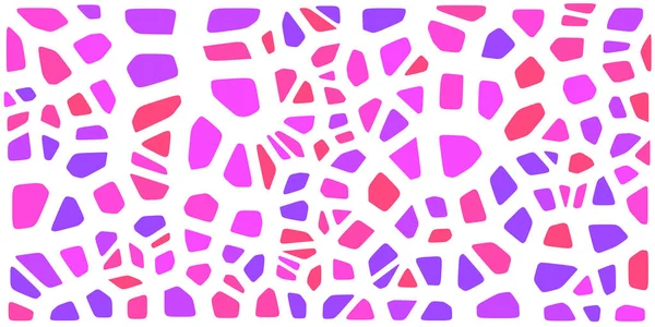 Vitray renkli voronoi fileto, vektör soyut ile. Düzensiz hücre arka plan deseni. 2D geometrik şekiller kılavuz. En boy oranı 2:1