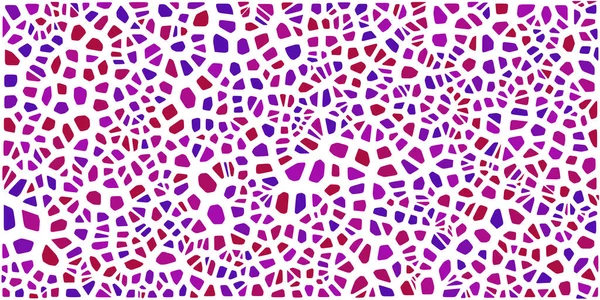 Vitray renkli voronoi fileto, vektör soyut ile. Düzensiz hücre arka plan deseni. 2D geometrik şekiller kılavuz. En boy oranı 2:1