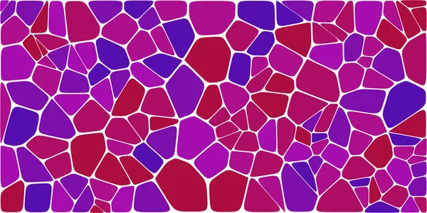 Vitray renkli voronoi fileto, vektör soyut ile. Düzensiz hücre arka plan deseni. 2D geometrik şekiller kılavuz. En boy oranı 2:1