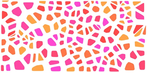 Vitray renkli voronoi fileto, vektör soyut ile. Düzensiz hücre arka plan deseni. 2D geometrik şekiller kılavuz. En boy oranı 2:1