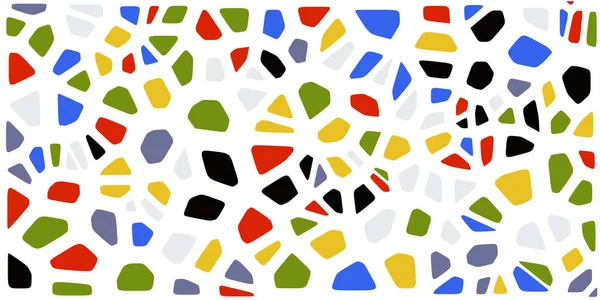 Vitray renkli voronoi fileto, vektör soyut ile. Düzensiz hücre arka plan deseni. 2D geometrik şekiller kılavuz. En boy oranı 2:1