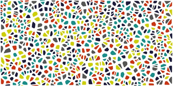 Vitray renkli voronoi fileto, vektör soyut ile. Düzensiz hücre arka plan deseni. 2D geometrik şekiller kılavuz. En boy oranı 2:1