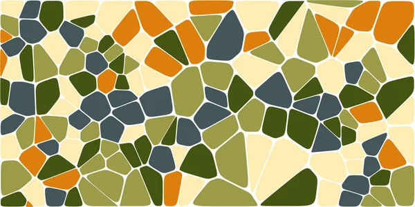 Vitray renkli voronoi fileto, vektör soyut ile. Düzensiz hücre arka plan deseni. 2D geometrik şekiller kılavuz. En boy oranı 2:1