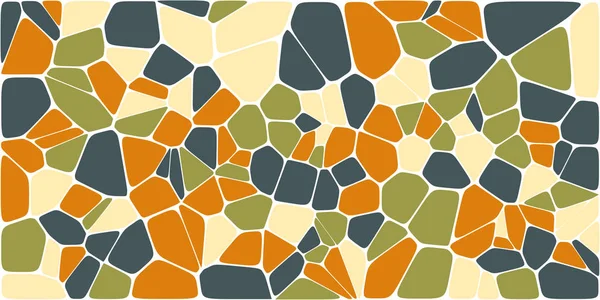 Vitray renkli voronoi fileto, vektör soyut ile. Düzensiz hücre arka plan deseni. 2D geometrik şekiller kılavuz. En boy oranı 2:1