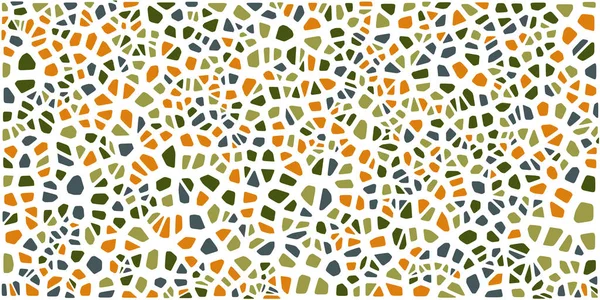 Vitray renkli voronoi fileto, vektör soyut ile. Düzensiz hücre arka plan deseni. 2D geometrik şekiller kılavuz. En boy oranı 2:1