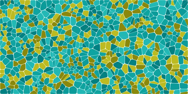 Vitray renkli voronoi fileto, vektör soyut ile. Düzensiz hücre arka plan deseni. 2D geometrik şekiller kılavuz. En boy oranı 2:1
