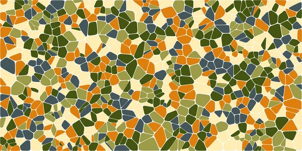 Vitray renkli voronoi fileto, vektör soyut ile. Düzensiz hücre arka plan deseni. 2D geometrik şekiller kılavuz. En boy oranı 2:1