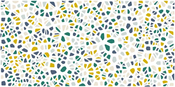Vitray renkli voronoi fileto, vektör soyut ile. Düzensiz hücre arka plan deseni. 2D geometrik şekiller kılavuz. En boy oranı 2:1