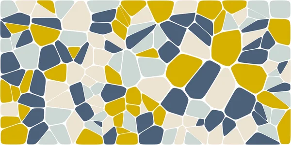 Vitray renkli voronoi fileto, vektör soyut ile. Düzensiz hücre arka plan deseni. 2D geometrik şekiller kılavuz. En boy oranı 2:1