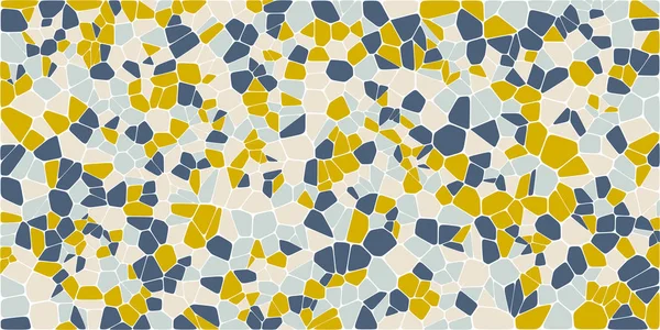 Vitray renkli voronoi fileto, vektör soyut ile. Düzensiz hücre arka plan deseni. 2D geometrik şekiller kılavuz. En boy oranı 2:1