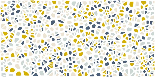 Vitray renkli voronoi fileto, vektör soyut ile. Düzensiz hücre arka plan deseni. 2D geometrik şekiller kılavuz. En boy oranı 2:1