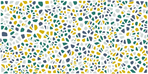 Vitray renkli voronoi fileto, vektör soyut ile. Düzensiz hücre arka plan deseni. 2D geometrik şekiller kılavuz. En boy oranı 2:1