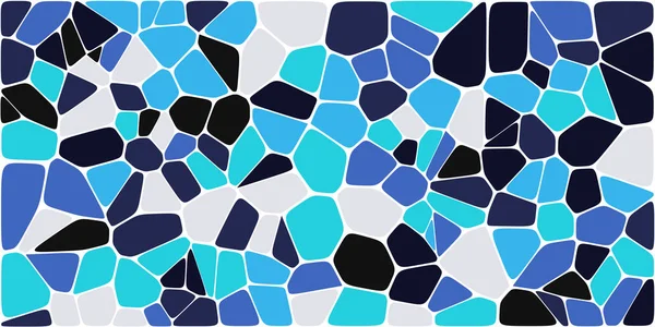 Vitray renkli voronoi fileto, vektör soyut ile. Düzensiz hücre arka plan deseni. 2D geometrik şekiller kılavuz. En boy oranı 2:1