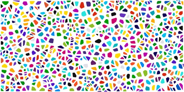 Vitray renkli voronoi fileto, vektör soyut ile. Düzensiz hücre arka plan deseni. 2D geometrik şekiller kılavuz. En boy oranı 2:1