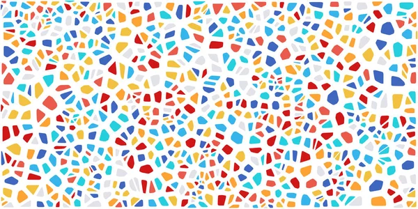 Vitray renkli voronoi fileto, vektör soyut ile. Düzensiz hücre arka plan deseni. 2D geometrik şekiller kılavuz. En boy oranı 2:1