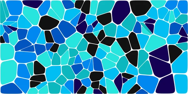 Vitray renkli voronoi fileto, vektör soyut ile. Düzensiz hücre arka plan deseni. 2D geometrik şekiller kılavuz. En boy oranı 2:1