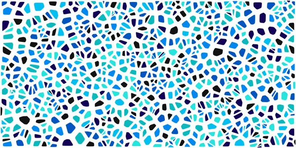 Vitray renkli voronoi fileto, vektör soyut ile. Düzensiz hücre arka plan deseni. 2D geometrik şekiller kılavuz. En boy oranı 2:1