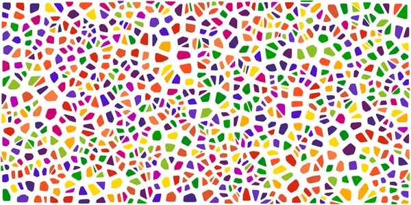 Vitray renkli voronoi fileto, vektör soyut ile. Düzensiz hücre arka plan deseni. 2D geometrik şekiller kılavuz. En boy oranı 2:1