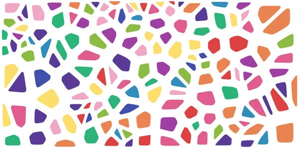 Vidro Manchado Voronoi Colorido Com Filé Vetor Abstrato Padrão Fundo — Vetor de Stock