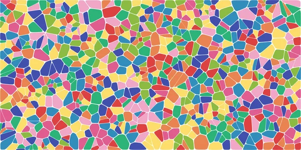 Gebrandschilderd Glas Kleurrijke Voronoi Met Filet Vector Abstract Patroon Van — Stockvector