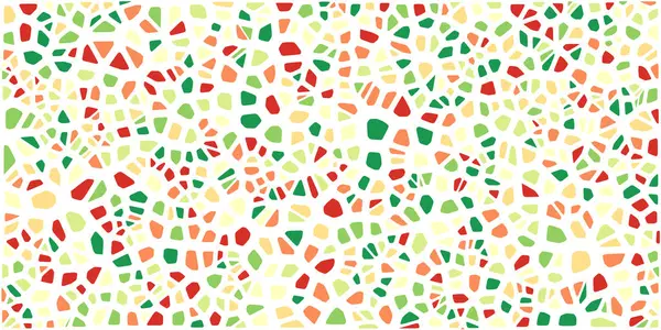 Vitray renkli voronoi fileto, vektör soyut ile. Düzensiz hücre arka plan deseni. 2D geometrik şekiller kılavuz. En boy oranı 2:1