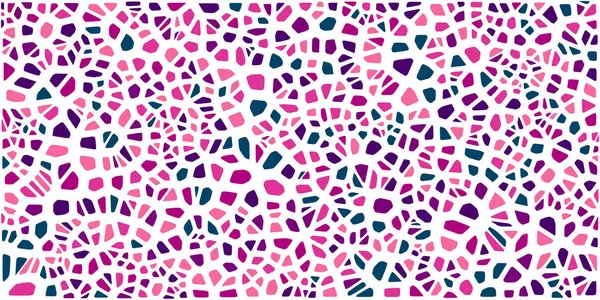 Vitray renkli voronoi fileto, vektör soyut ile. Düzensiz hücre arka plan deseni. 2D geometrik şekiller kılavuz. En boy oranı 2:1