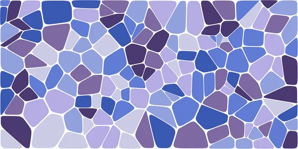 Vitray renkli voronoi fileto, vektör soyut ile. Düzensiz hücre arka plan deseni. 2D geometrik şekiller kılavuz. En boy oranı 2:1