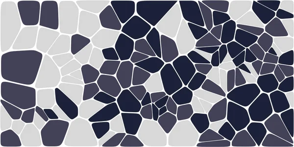 Vitray renkli voronoi fileto, vektör soyut ile. Düzensiz hücre arka plan deseni. 2D geometrik şekiller kılavuz. En boy oranı 2:1