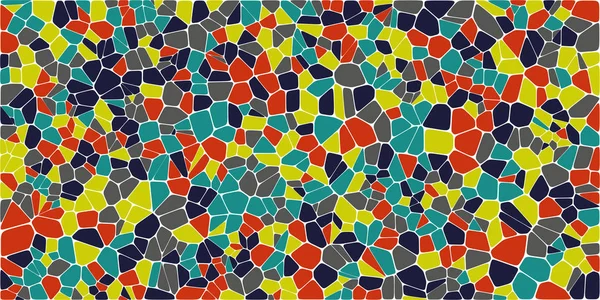 Vitrážové Barevné Voronoi Plátkem Abstraktní Vektor Nepravidelné Buňky Vzorku Pozadí — Stockový vektor
