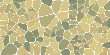 Vitray renkli voronoi fileto, vektör soyut ile. Düzensiz hücre arka plan deseni. 2D geometrik şekiller kılavuz. En boy oranı 2:1