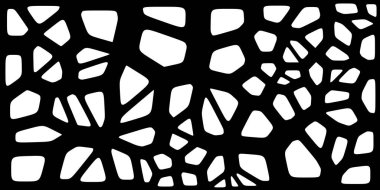 Vitray renkli voronoi fileto, vektör soyut ile. Düzensiz hücre arka plan deseni. 2D geometrik şekiller kılavuz. En boy oranı 2:1