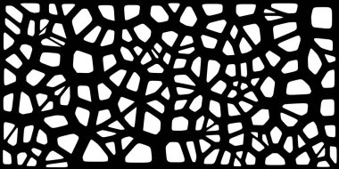 Vitray renkli voronoi fileto, vektör soyut ile. Düzensiz hücre arka plan deseni. 2D geometrik şekiller kılavuz. En boy oranı 2:1