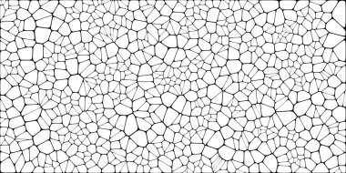 Vitray renkli voronoi fileto, vektör soyut ile. Düzensiz hücre arka plan deseni. 2D geometrik şekiller kılavuz. En boy oranı 2:1