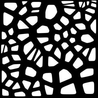 Vitray renkli voronoi fileto, vektör soyut ile. Düzensiz hücre arka plan deseni. 2D geometrik şekiller kılavuz. En boy oranı 2:1