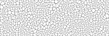 Vitray renkli voronoi fileto, vektör soyut ile. Düzensiz hücre arka plan deseni. 2D geometrik şekiller kılavuz. En boy oranı 2:1