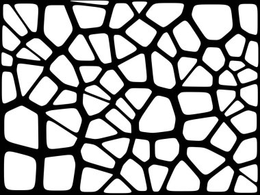 Vitray renkli voronoi fileto, vektör soyut ile. Düzensiz hücre arka plan deseni. 2D geometrik şekiller kılavuz. En boy oranı 2:1
