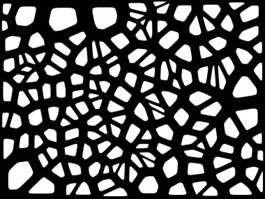 Vitray renkli voronoi fileto, vektör soyut ile. Düzensiz hücre arka plan deseni. 2D geometrik şekiller kılavuz. En boy oranı 2:1