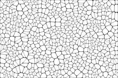 Vitray renkli voronoi fileto, vektör soyut ile. Düzensiz hücre arka plan deseni. 2D geometrik şekiller kılavuz. En boy oranı 2:1