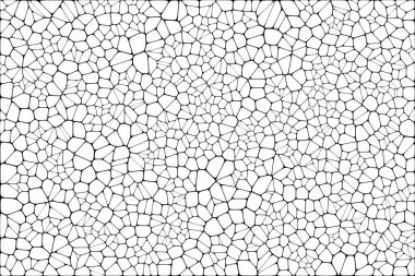 Vitray renkli voronoi fileto, vektör soyut ile. Düzensiz hücre arka plan deseni. 2D geometrik şekiller kılavuz. En boy oranı 2:1