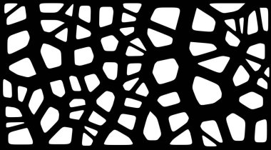 Vitray renkli voronoi fileto, vektör soyut ile. Düzensiz hücre arka plan deseni. 2D geometrik şekiller kılavuz. En boy oranı 2:1