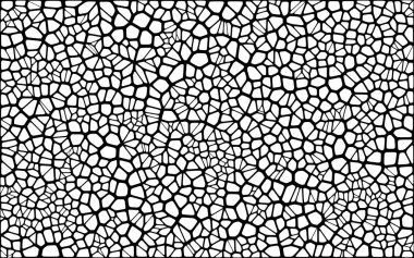 Vitray renkli voronoi fileto, vektör soyut ile. Düzensiz hücre arka plan deseni. 2D geometrik şekiller kılavuz. En boy oranı 2:1