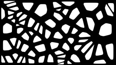 Vitray renkli voronoi fileto, vektör soyut ile. Düzensiz hücre arka plan deseni. 2D geometrik şekiller kılavuz. En boy oranı 2:1