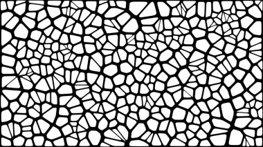 Vitray renkli voronoi fileto, vektör soyut ile. Düzensiz hücre arka plan deseni. 2D geometrik şekiller kılavuz. En boy oranı 2:1